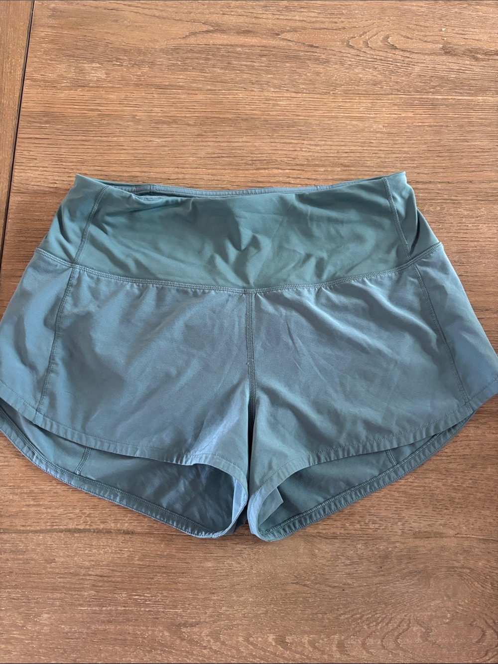 lululemon athletica Teal High-Rise Run Shorts
